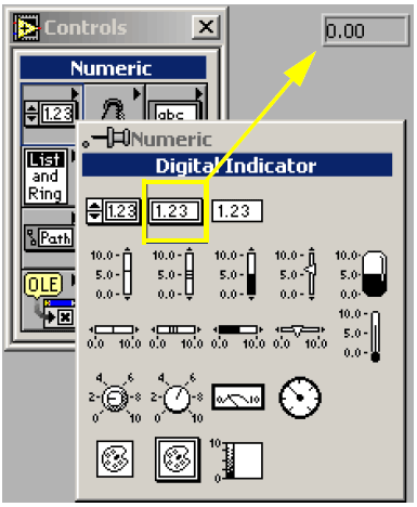 Labview Digital Indicator