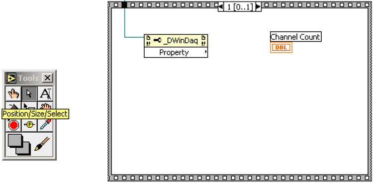 Labview Arrow Tool