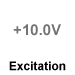 This amplifier module excitation is 10 volts.