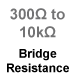 This amplifier module measures 300 to 10k Ohm.